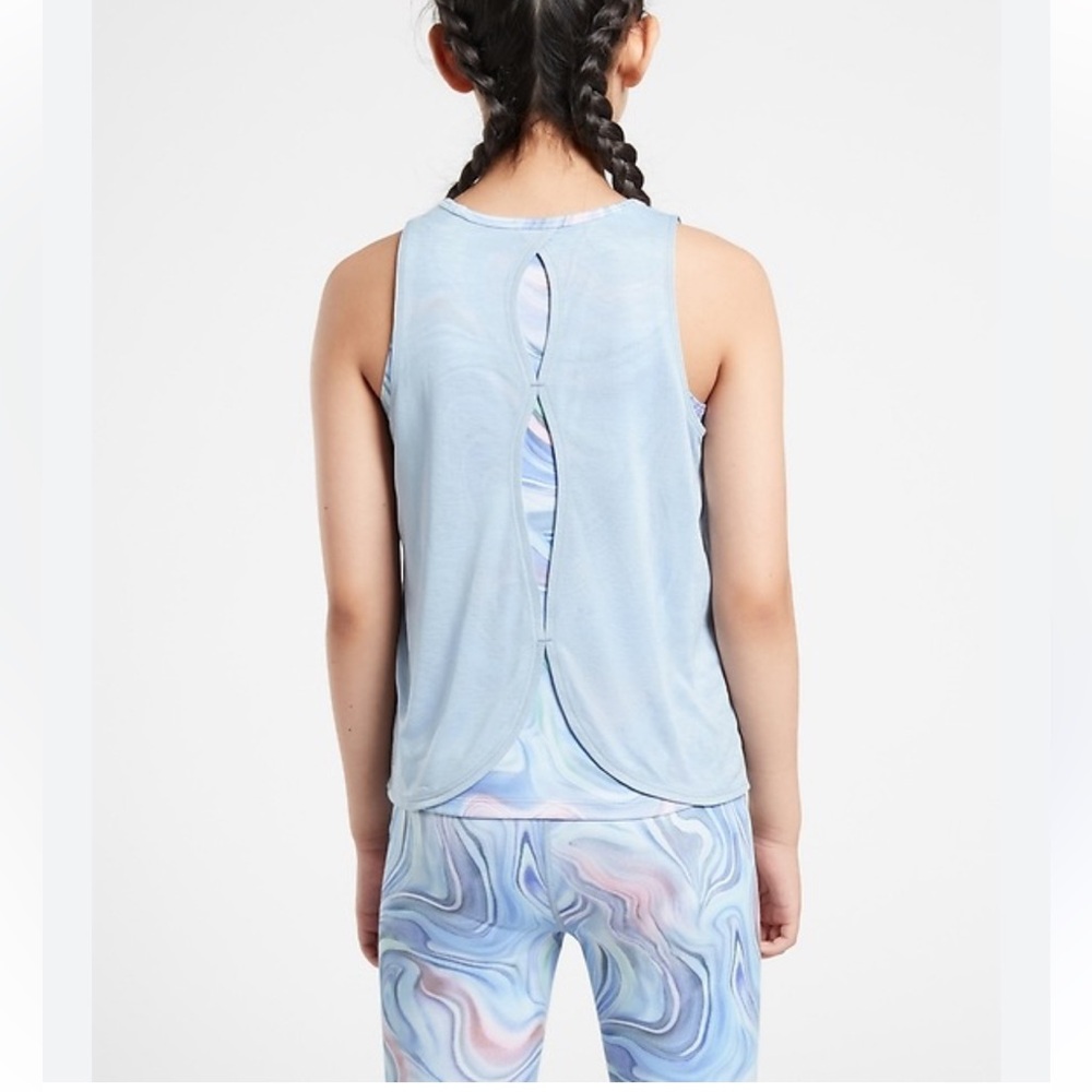 Athleta Girl Tandem Marble Layered Pattern Daydream Tank Top L (12)